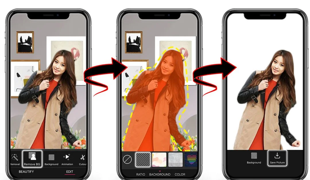 Cutting People Out of Photos on iPhone